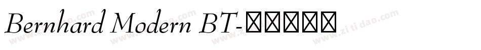 Bernhard Modern BT字体转换